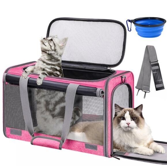 Cat Carrier Airline Approved, Pet Carriers for Cats with Water - Picture 1 of 7